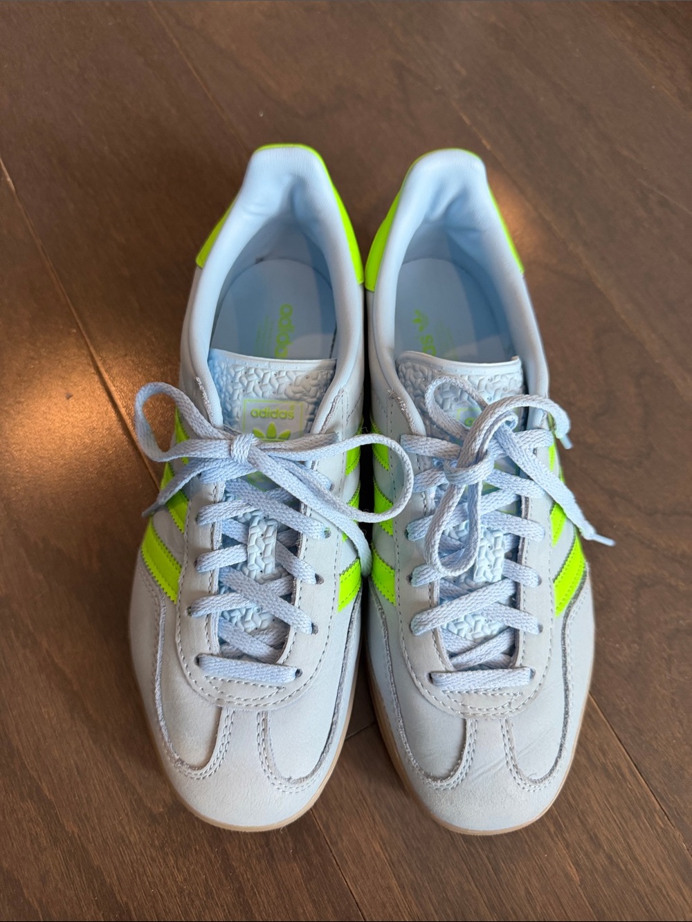 Adidas Gazelle indoor clear sky blue solar green sneakers - Picture 2 of 8